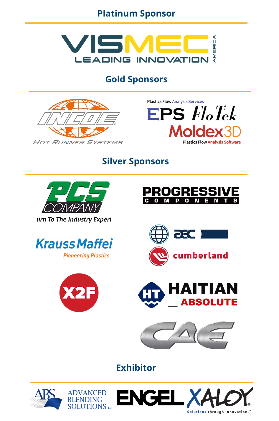 Molding Conference 2026 Sponsors